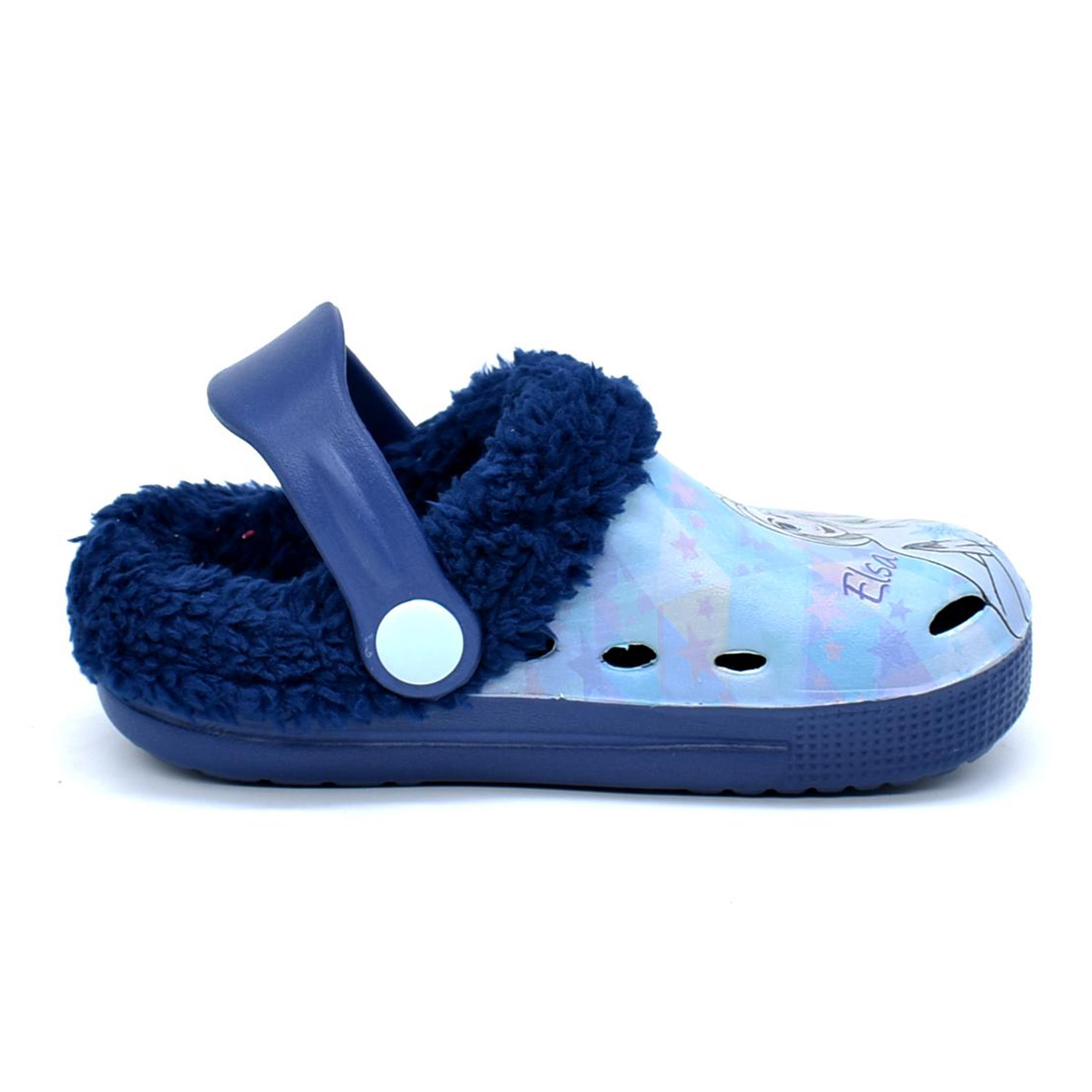 Disney Kids Elsa Clog With Digital Print And Warm Lining Blue D4310328S0174