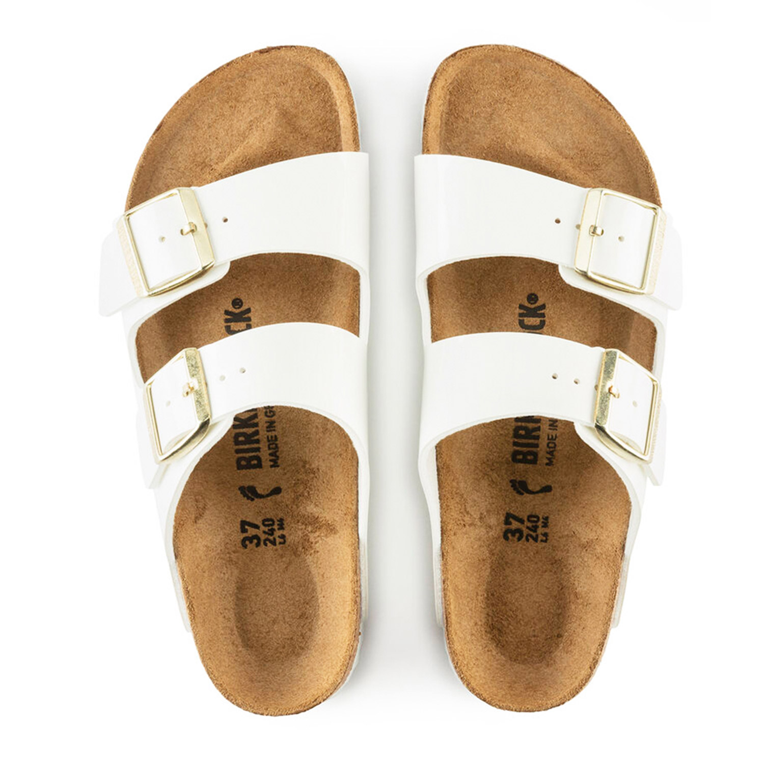 Birkenstock W Classic Arizona Birko-Flor Patent White (1005294) φωτογραφία