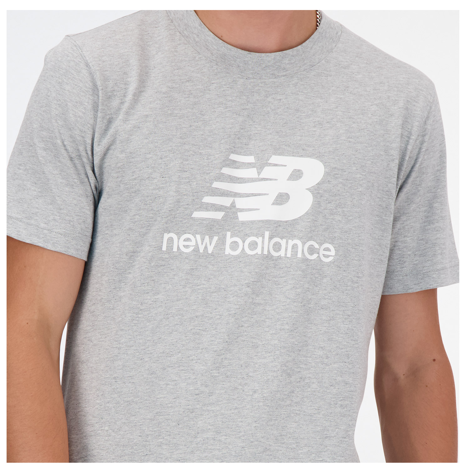 New Balance M Essential Stacked Logo Tee Shirt (MT41502-AG)