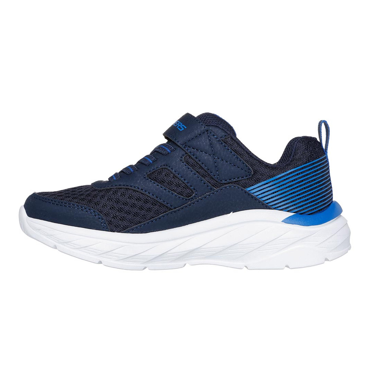 Skechers Kids Lightweight Gore & Strap Sneaker Leather (403718L-NVBL) φωτογραφία