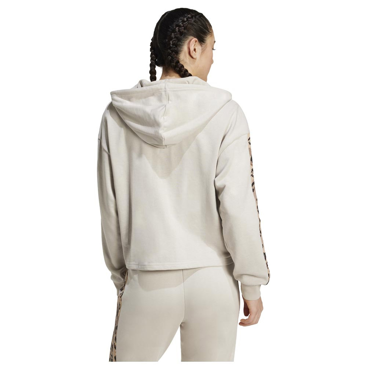 Adidas W Animal Print 3-Stripes Open Hem Full Zip Hoodie (JM1860) φωτογραφία