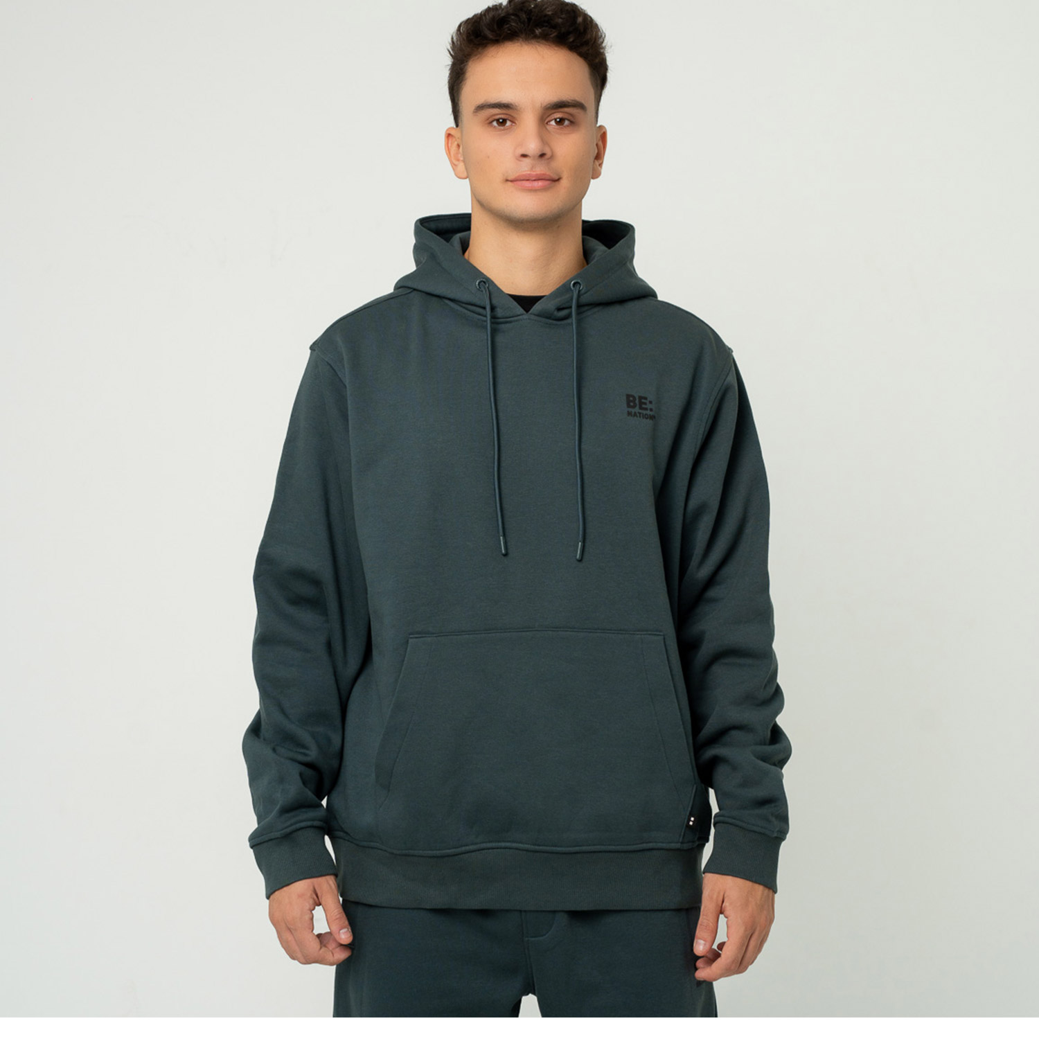 BE:NATION Be Nation M Logo Hoodie (06302502-PETROL-4F)