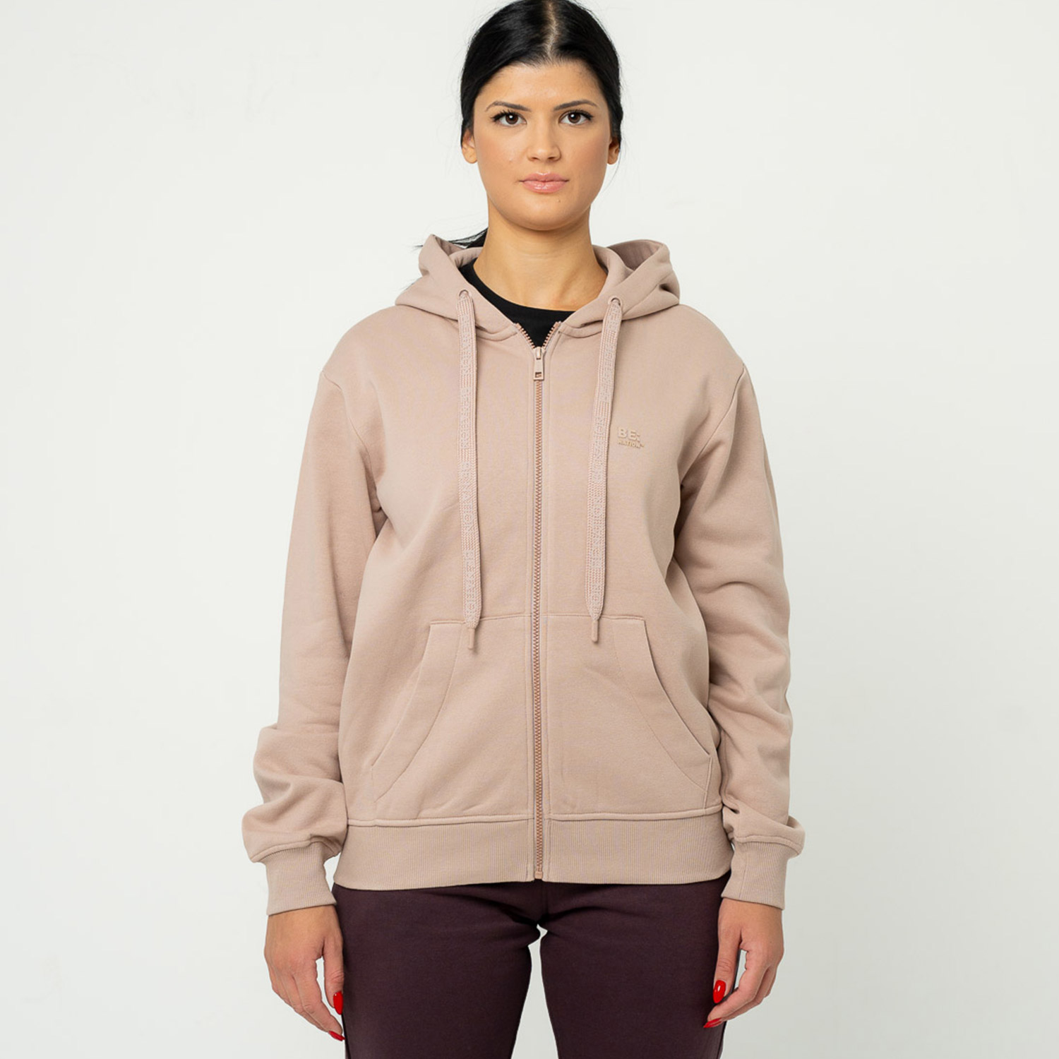 BE:NATION Be Nation W Essentials Zipper Hoodie (07102501-NUDE-8H)