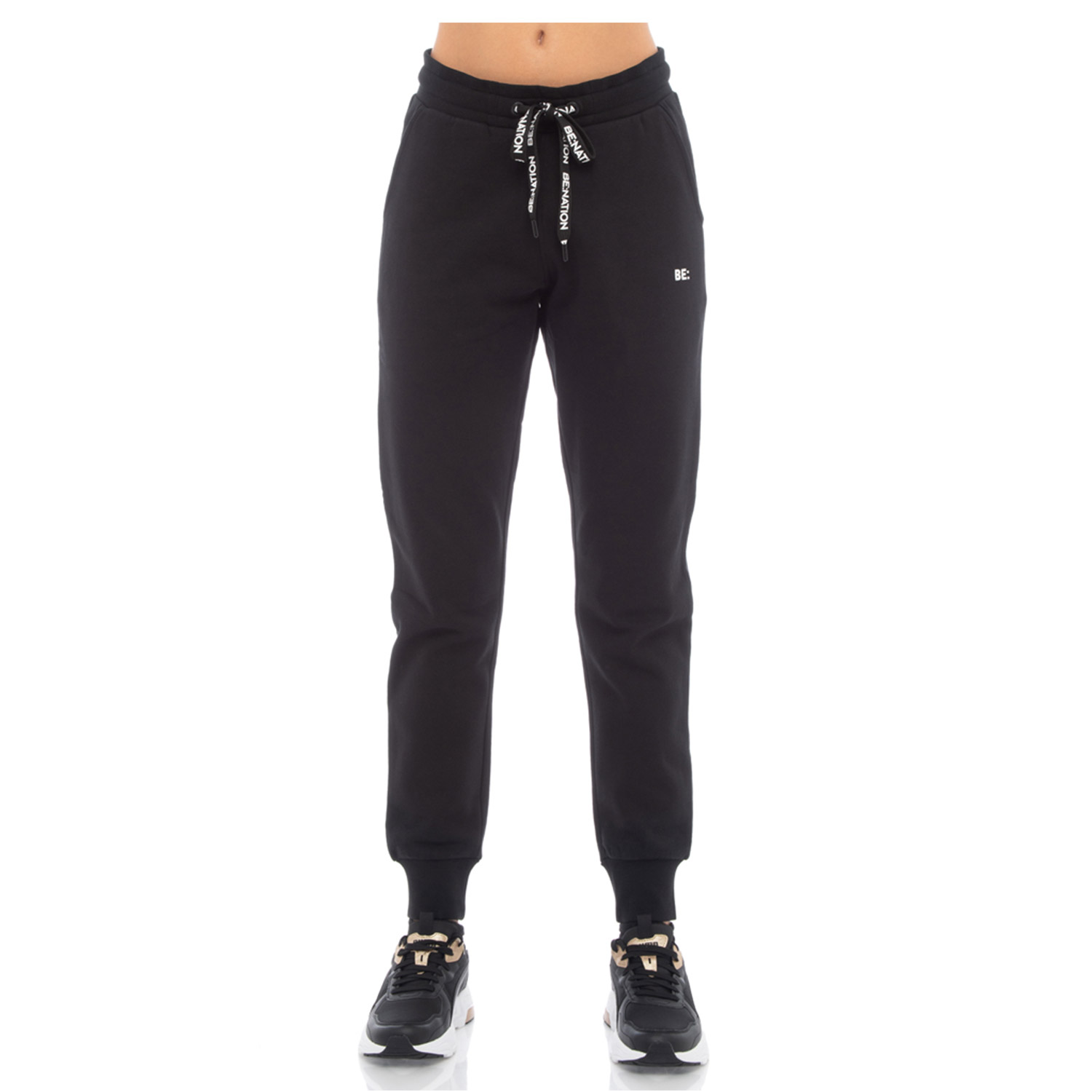BE:NATION Be Nation W Rid Hem Pant (02102501-BLACK-01)