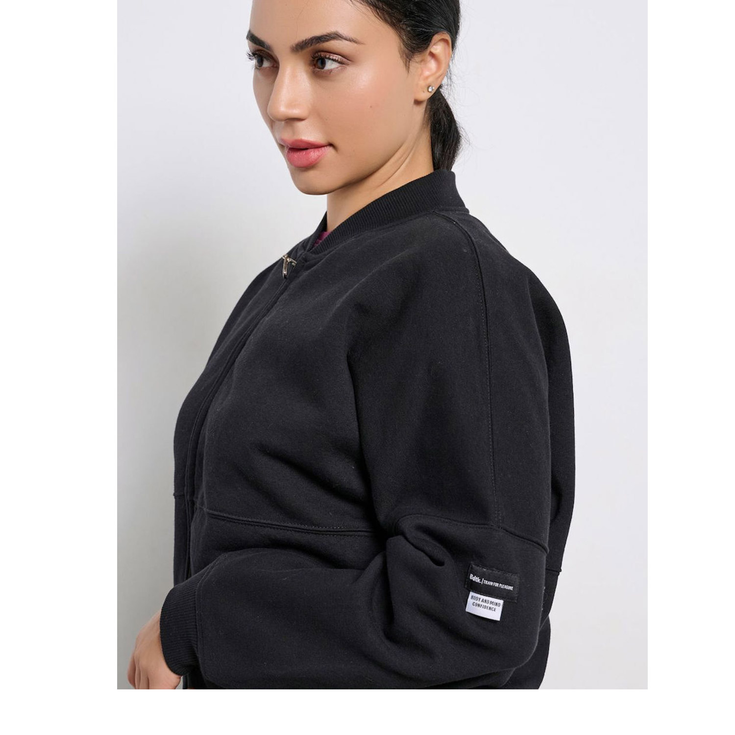 Body Talk W CoORDS FZ Crewneck Μαύρο (1252-907822-00100) φωτογραφία