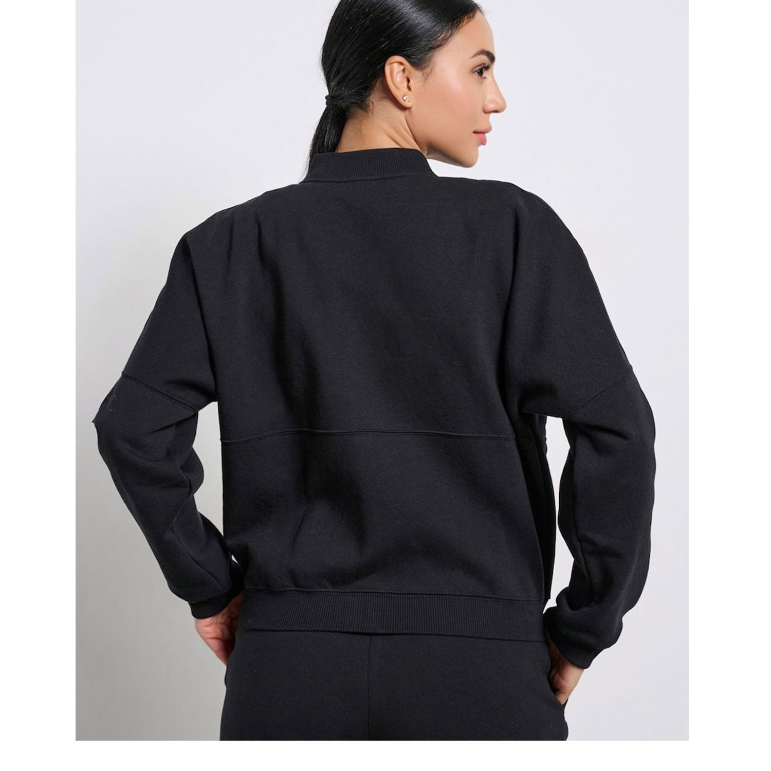 Body Talk W CoORDS FZ Crewneck Μαύρο (1252-907822-00100) φωτογραφία