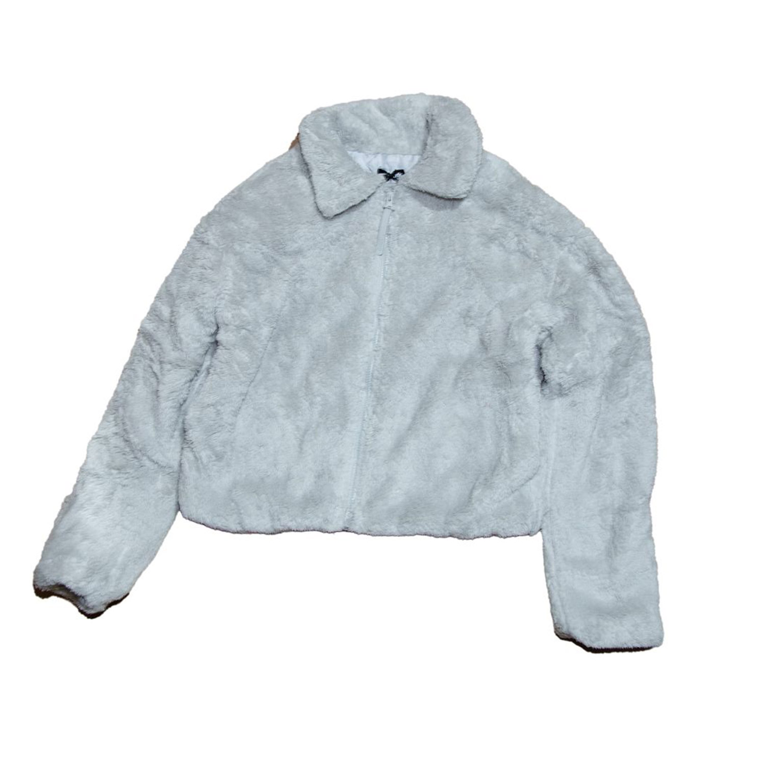 Body Talk Bodytalk W Teddy Fullzip Wide Collar Steel (1252-906229-00509)