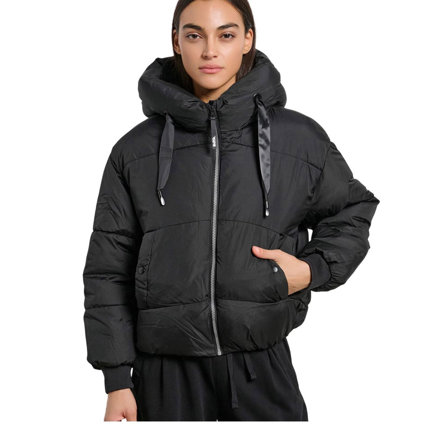 Body Talk Body Talk W Jackets Jacket FZ Hooded LS Μαύρο (1252-905329-00100)