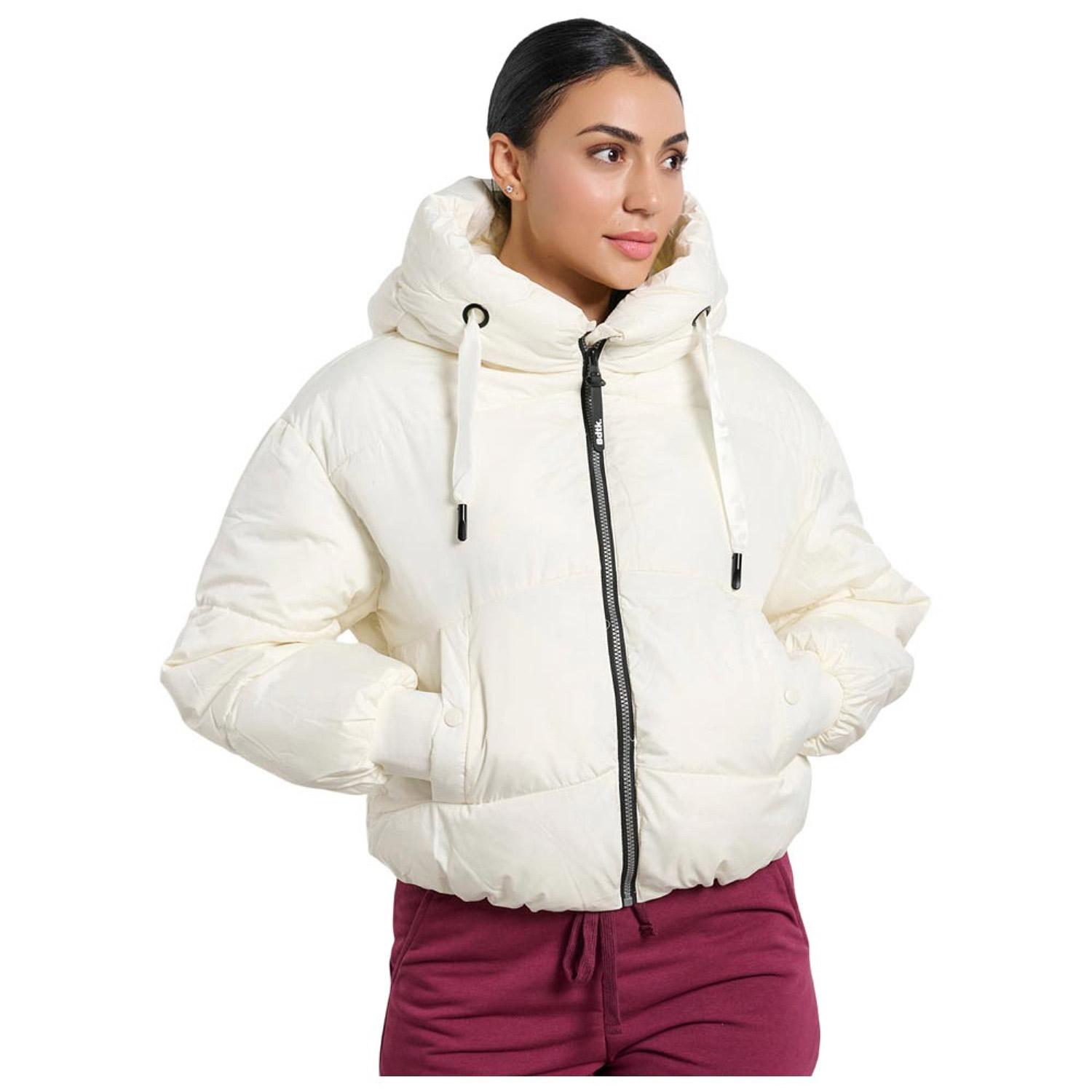 Body Talk Body Talk W Jackets Jacket FZ Hooded LS Porcelain (1252-905329-00214)