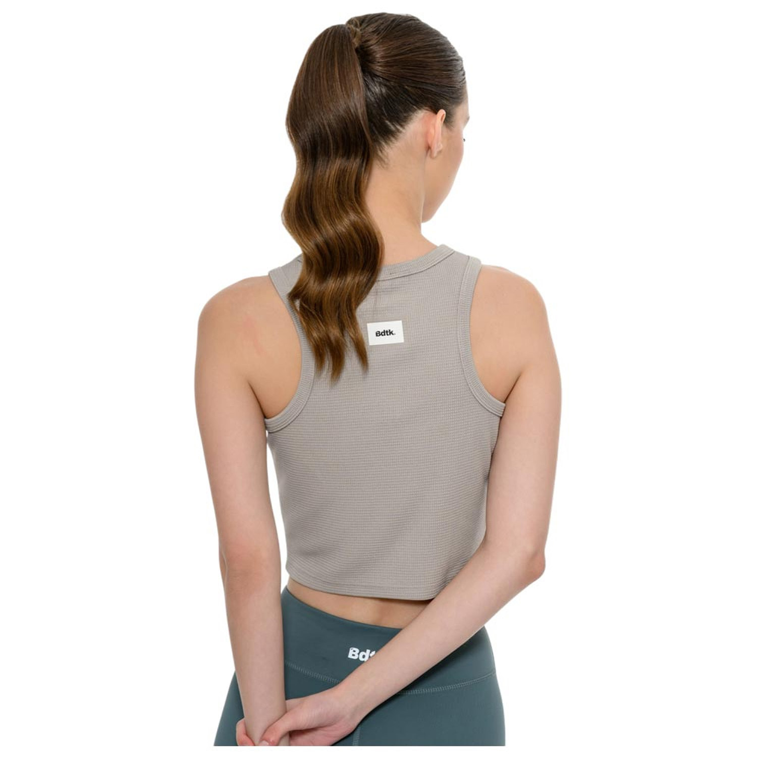 Body Talk W Waffle Sleeveless Top Steel (1261-905323-00509) φωτογραφία