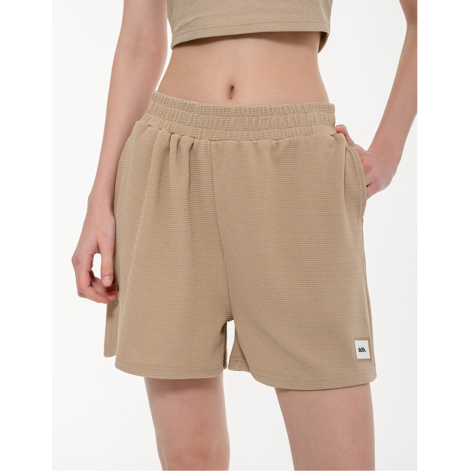 Body Talk W Waffle Shorts Affogato (1261-905805-00217)
