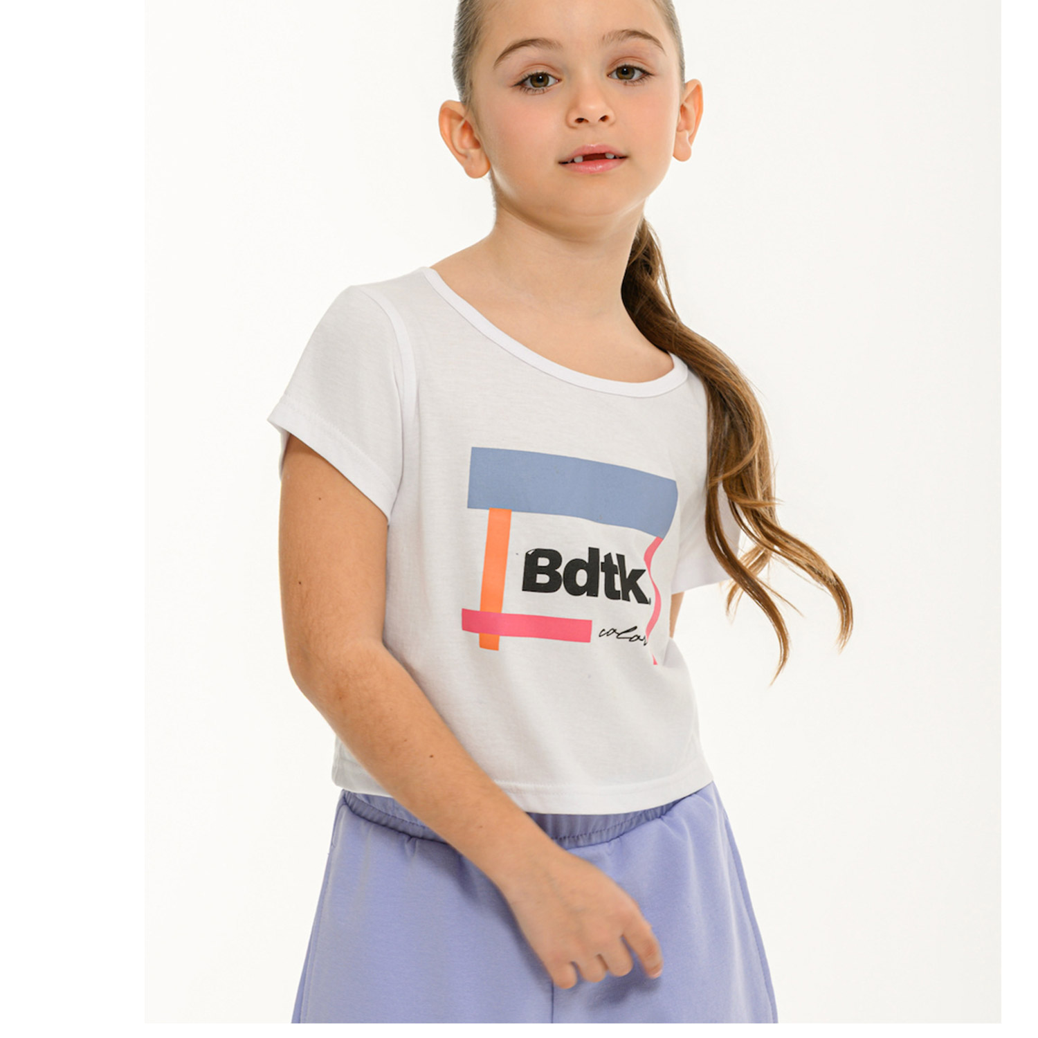 Body Talk Kids T-Shirt SS Crop Λευκό (1261-703020-00200)